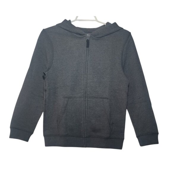 Cat & Jack Youth M (8/10) Gray Full-Zip Hooded Sweatshirt Cotton, Polyester. NWT - Picture 1 of 6